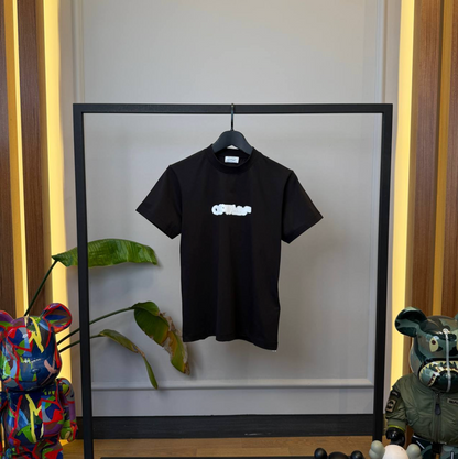 Black Arrow Print Cotton T-Shirt