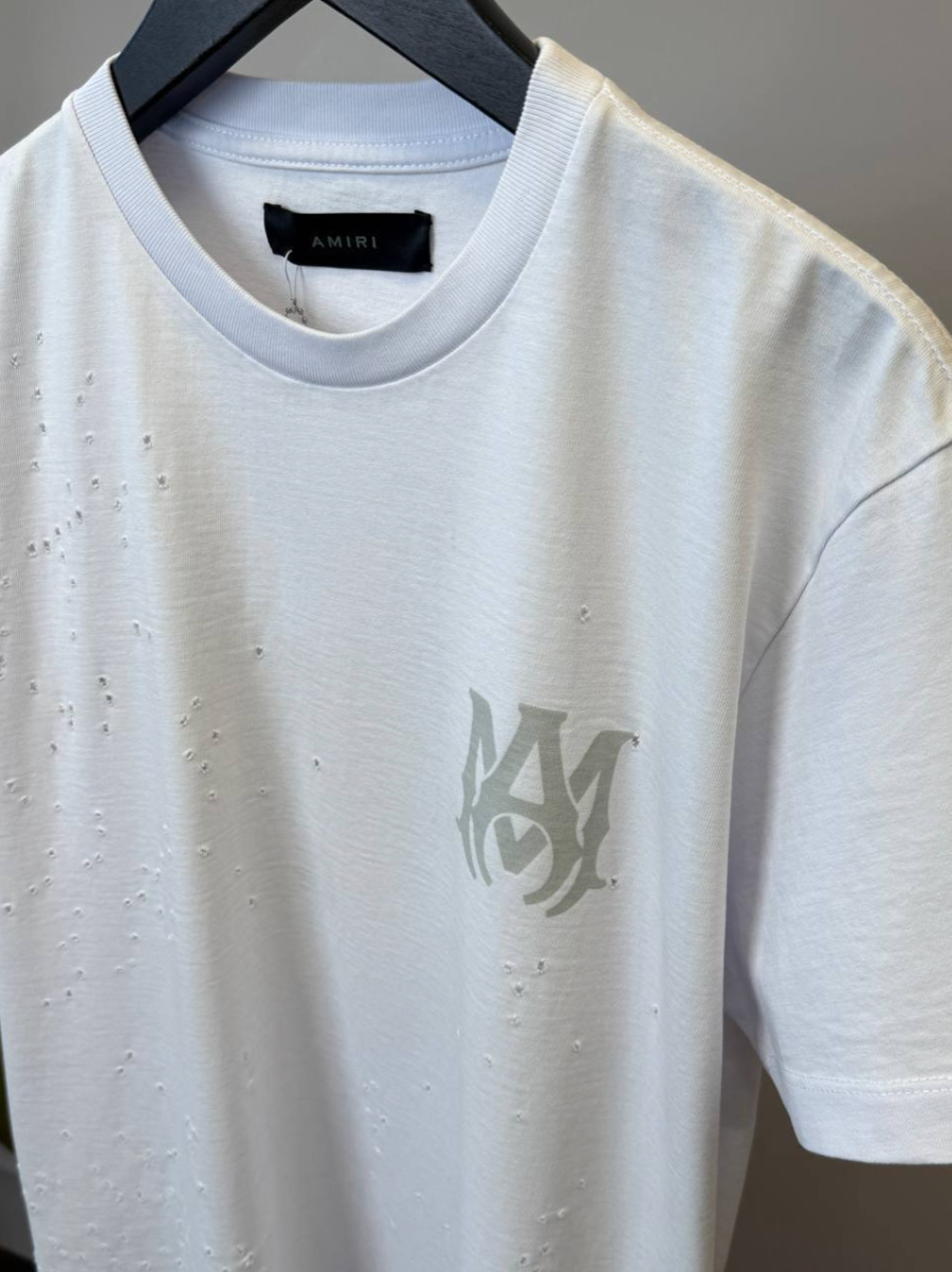 MA Logo Distressed Cotton T-Shirt