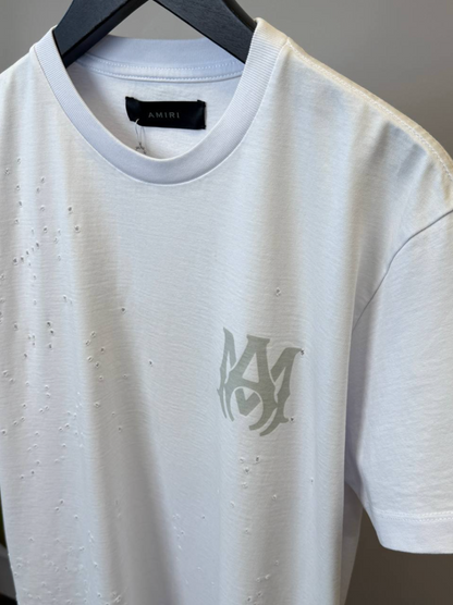 MA Logo Distressed Cotton T-Shirt