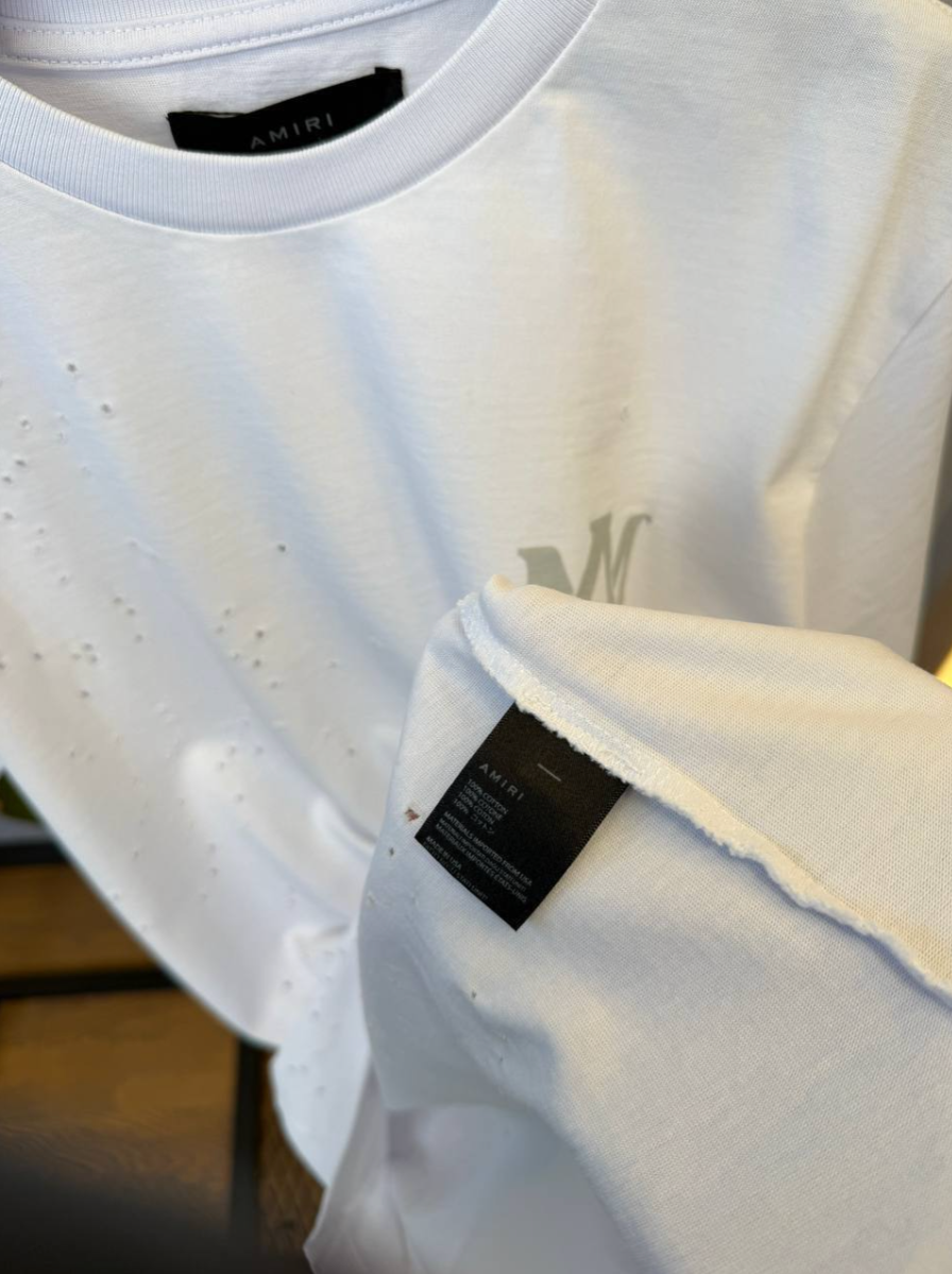 MA Logo Distressed Cotton T-Shirt