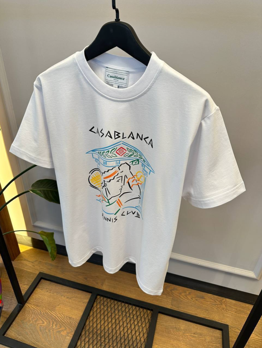 White Jersey Tennis Club Icon T-Shirt