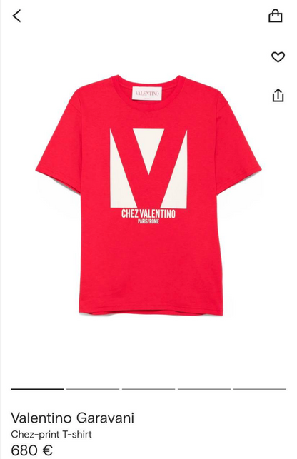 Garavani Chez-Print T-Shirt – Red