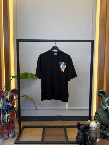 Graphic Butterfly & Cartoon Print T-Shirt