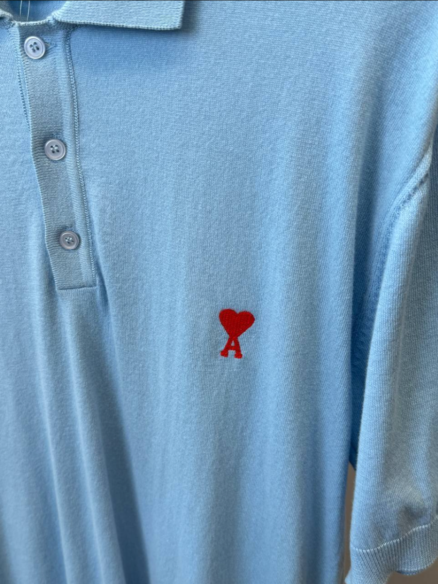 de Cœur Polo Shirt – Light Blue