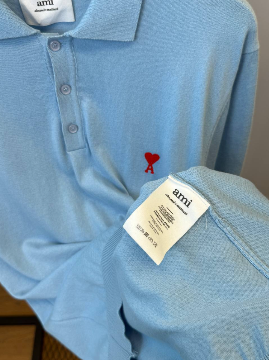 de Cœur Polo Shirt – Light Blue