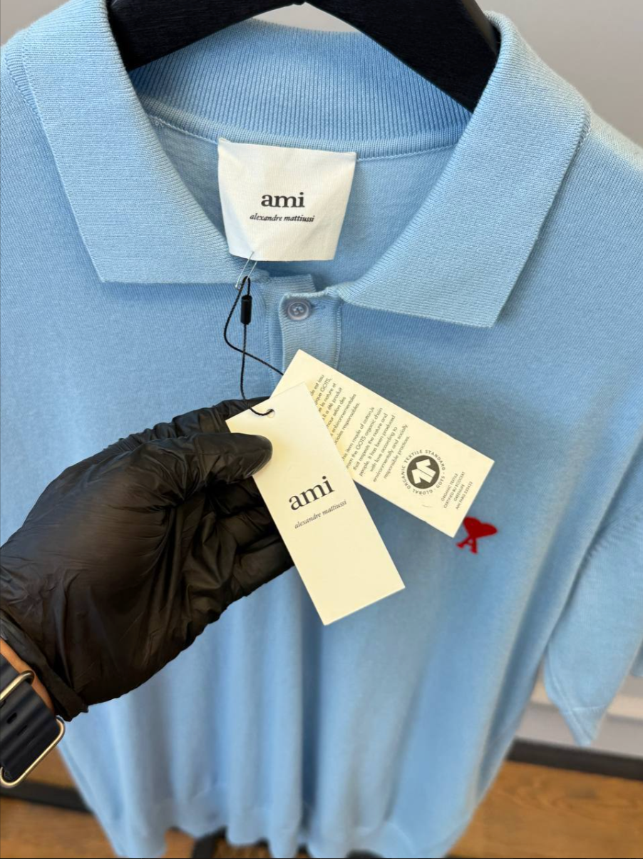 de Cœur Polo Shirt – Light Blue