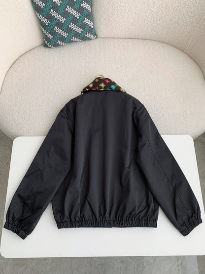 Monogram Collar Bomber Jacket