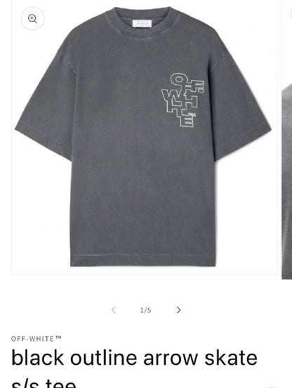 Black Outline Arrow Skate Short-Sleeved Tee & Cotton Shorts Set